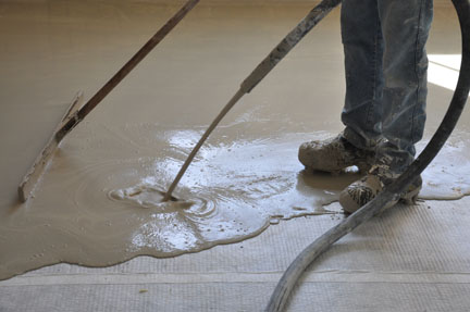 Gypsum Flooring Installation